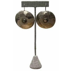 Beautiful Pair of Hand Crafted OOAK French Wire Earrings Abalone Shell Large